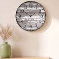 Wanduhr aus Holz Vintage Gray - mit UV Druck