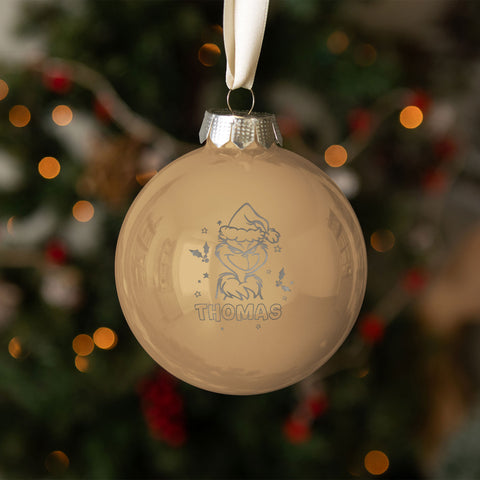 Gravierte Weihnachtskugel - Grinch