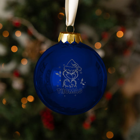 Gravierte Weihnachtskugel - Grinch