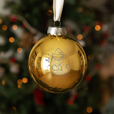 Gravierte Weihnachtskugel - Grinch