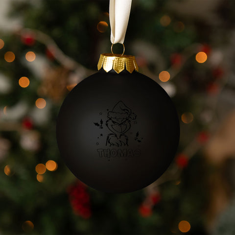 Gravierte Weihnachtskugel - Grinch
