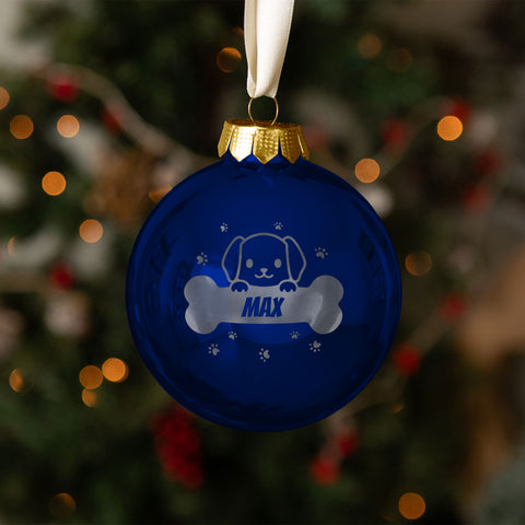 Gravierte Weihnachtskugel - Haustier - Hund & Katze