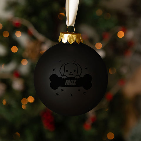 Gravierte Weihnachtskugel - Haustier - Hund & Katze