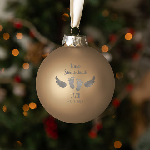 Gravierte Weihnachtskugel - Sternenkind