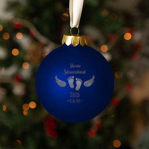 Gravierte Weihnachtskugel - Sternenkind