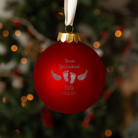 Gravierte Weihnachtskugel - Sternenkind