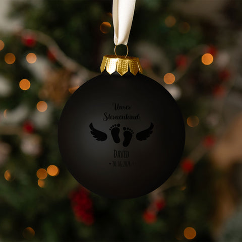 Gravierte Weihnachtskugel - Sternenkind