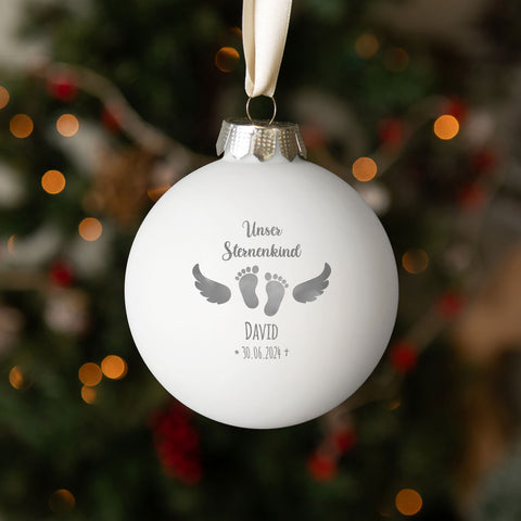 Gravierte Weihnachtskugel - Sternenkind