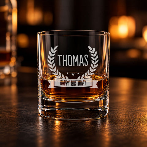 Leonardo Whiskyglas mit Gravur "Geburtstagskranz"