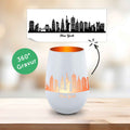 Deko Windlicht aus Glas mit Gravur - Skyline New York