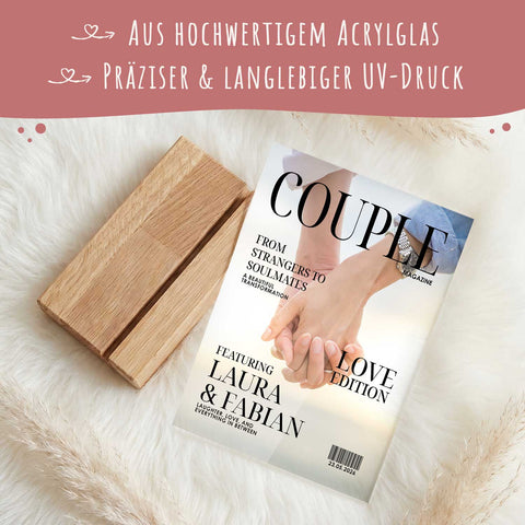 Love Magazine auf Acryl - Personalisiertes Geschenk mit Foto