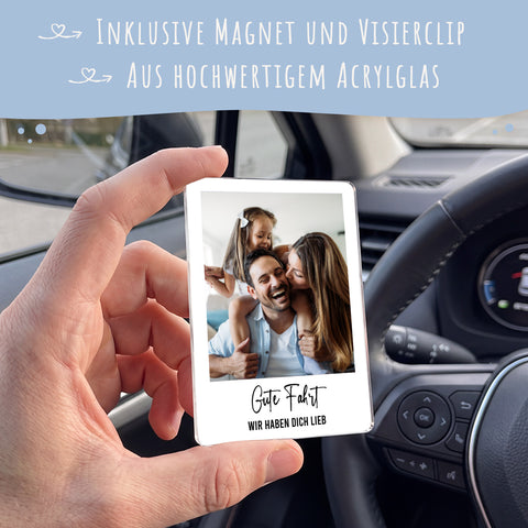 Personalisiertes Acryl mit Foto - Polaroid Magnet Clip