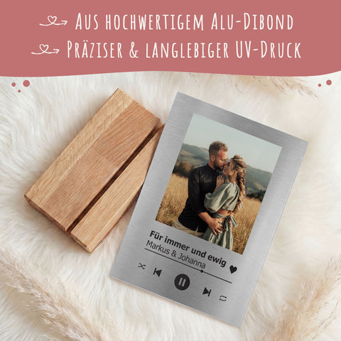 Personalisiertes Song Cover auf Alu-Dibond - Geschenk mit eigenem Foto im Musik Cover Design