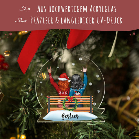 Christbaumschmuck aus Acryl - Konfigurator Freundinnen - Weihnachtsanhänger