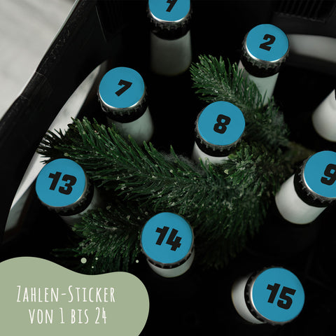DIY Bierkasten Banderole mit 24 Deckelaufklebern - Schraubkalender