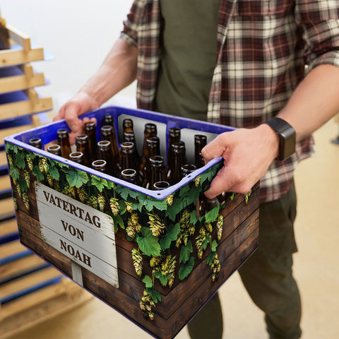 DIY Bierkasten Banderole mit 24 Deckelaufklebern - Vatertag