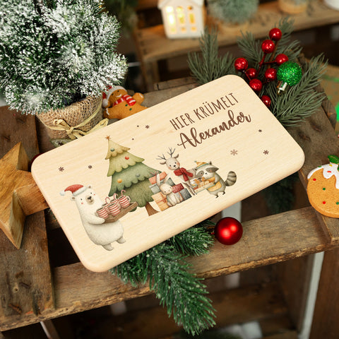 Frühstücksbrettchen zu Weihnachten - Festvorbereitung - personalisiert mit Name