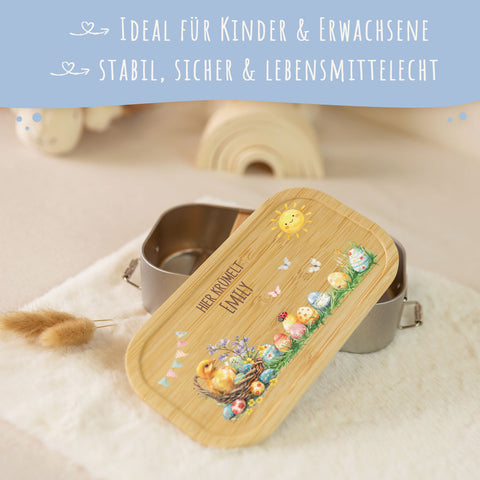 Brotdose mit Deckel für Kinder mit UV-Druck - Frohe Ostern - Versch. Motive