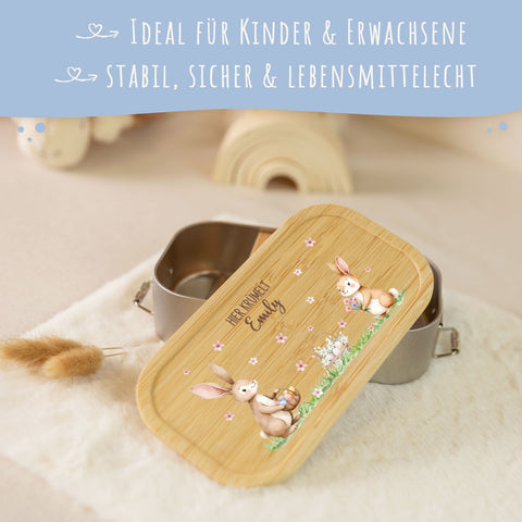 Brotdose mit Deckel für Kinder mit UV-Druck - Frohe Ostern - Versch. Motive