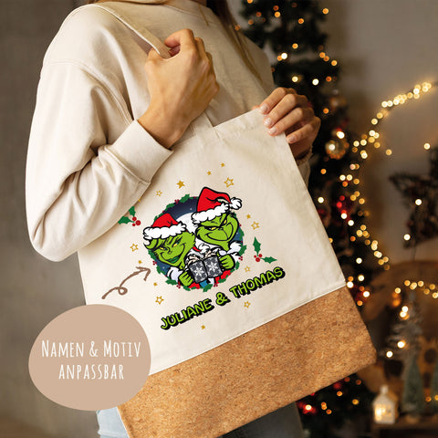 Einkaufstasche Kork - Grinch