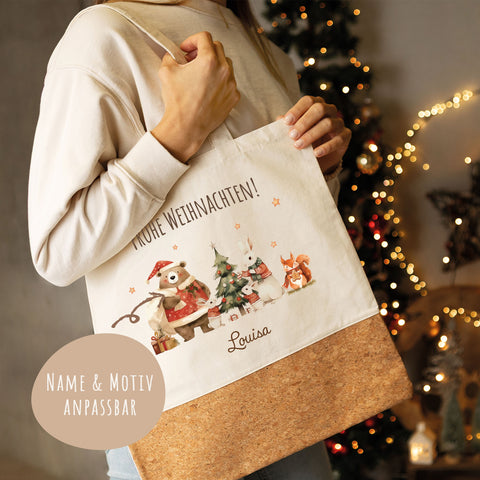 Einkaufstasche Kork - Pullovertiere