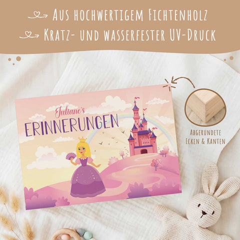 Erinnerungskiste für Kinder mit UV-Druck im Prinzessin Design
