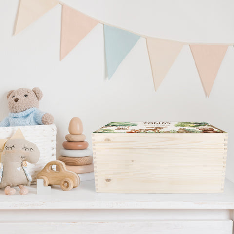 Erinnerungskiste für Kinder mit UV-Druck - Wald