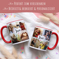 Bedruckte Tasse mit dem Spruch Love und 8 eigenen Fotos