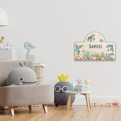 Personalisierte Garderobe fürs Kinderzimmer - See