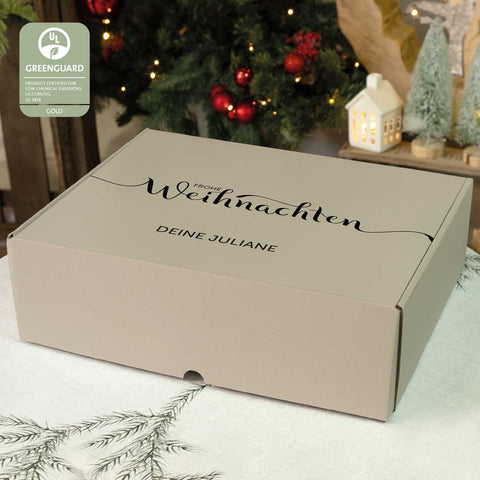 Personalisierte DIY Geschenkbox - Frohe Weihnachten mit Wunschtext