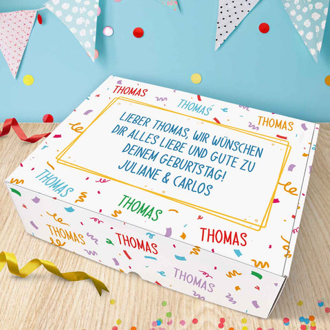 Personalisierte DIY Geschenkbox - Geburtstag mit Wunschtext