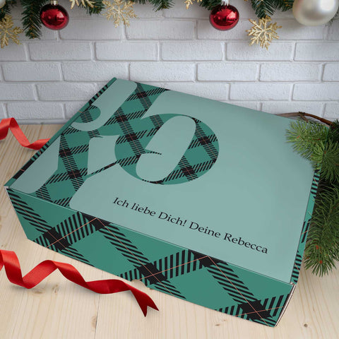 Personalisierte DIY Geschenkbox im Joy Design mit Wunschtext