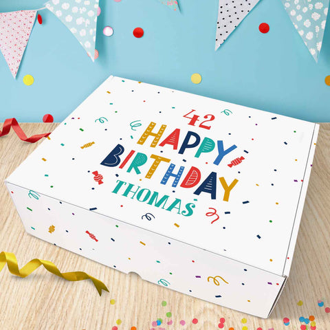 Personalisierte DIY Geschenkbox - Konfetti mit Wunschtext