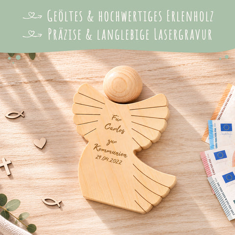 Holzengel Kommunion – Material und Verarbeitung