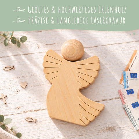 Holzengel Ohne Gravur – Material und Verarbeitung