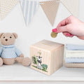 Spardose aus Holz - Safari Tiere - mit Namen personalisiert