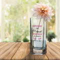 Blumenvase mit UV Druck - Glück ist - Personalisiert mit Namen - Deko Vase als Geschenk