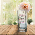 Blumenvase mit UV Druck - Glück ist - Personalisiert mit Namen - Deko Vase als Geschenk