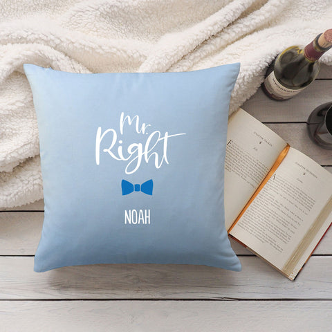 Personalisiertes Kissen mit Motiv - Mr. und Mrs. Right