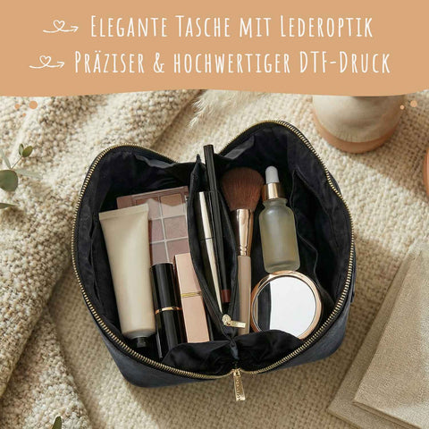 Personalisierte eckige Kosmetiktasche mit Name für Kosmetik & MakeUp