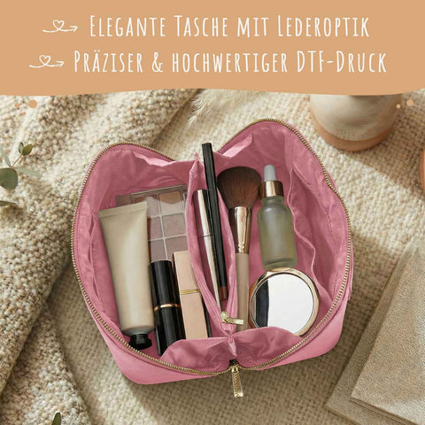 Personalisierte eckige Kosmetiktasche mit Name für Kosmetik & MakeUp