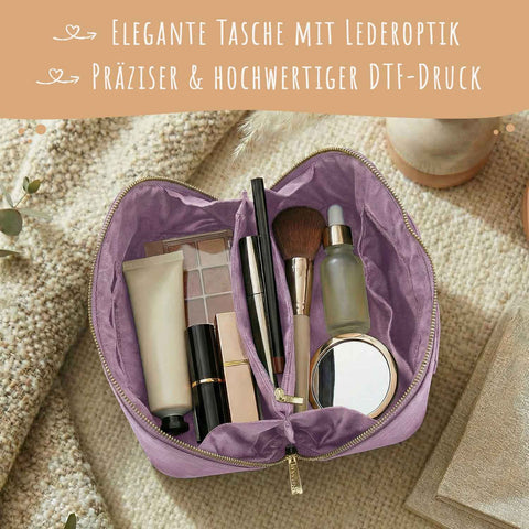 Personalisierte eckige Kosmetiktasche mit Name für Kosmetik & MakeUp