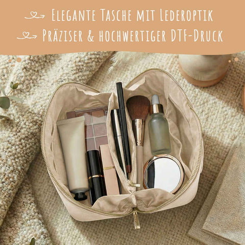 Personalisierte eckige Kosmetiktasche mit Name für Kosmetik & MakeUp