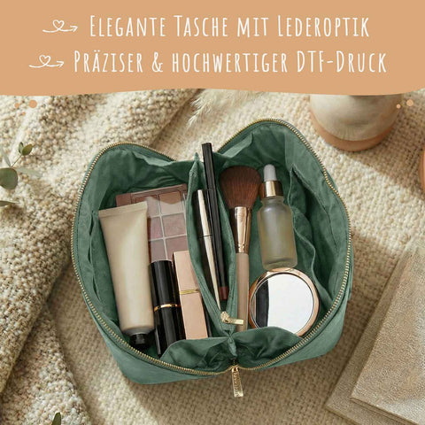 Personalisierte eckige Kosmetiktasche mit Name für Kosmetik & MakeUp