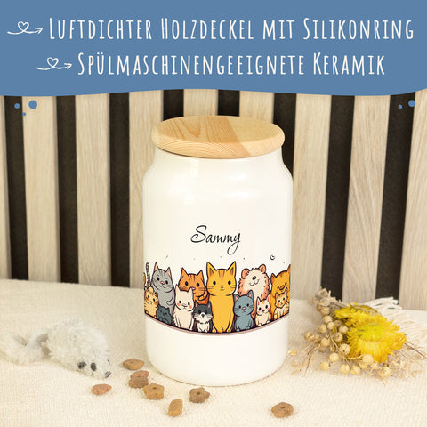 Leckerlidose für deine Haustiere - Tiergruppe - Personalisiert mit Namen