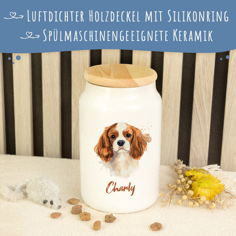 Leckerlidose für dein Haustier - Hunderassen - Personalisiert mit Namen