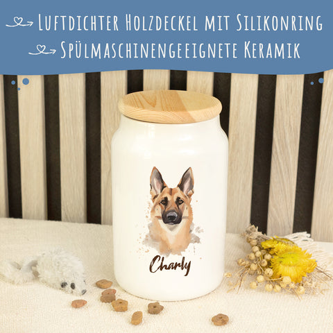 Leckerlidose für dein Haustier - Hunderassen - Personalisiert mit Namen
