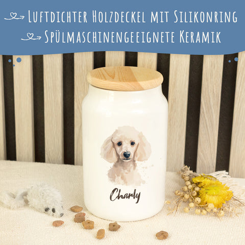 Leckerlidose für dein Haustier - Hunderassen - Personalisiert mit Namen