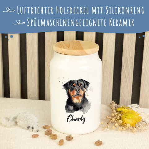 Leckerlidose für dein Haustier - Hunderassen - Personalisiert mit Namen