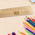 Personalisiertes Lineal mit Gravur - Zur Einschulung mit Meerjungfrauen Motiven